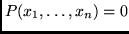 $P(x_1,
\ldots , x_n)=0$